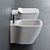 Essence-C Wall-Hung WC & Bidet 3D model small image 2