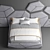 Sleek Restful Haven Bed 3D model small image 2