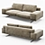 Calia Italia Planet 3-Seater Sofa 3D model small image 1