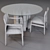 Porada: Pilar Dining Table & Sveva Chair Set 3D model small image 3