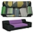Vitra Vlinder Sofa: Dark Greens Elegance 3D model small image 2