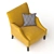 Lipa: Sleek and Stylish Armchair 3D model small image 2