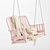 Pink Garden Swing: Stylish and Comfortable 3D model small image 1
