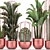 Exotic Plant Collection: Cacti, Palm, Copper Pot 3D model small image 2
