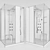 Luxury Shower Cabin with Hydro-Massage 3D model small image 3