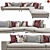 Elegant Minotti Sherman Sofa Set 3D model small image 1
