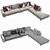 Elegant Minotti Sherman Sofa Set 3D model small image 3