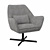 Elegant Swivel Armchair 3D model small image 1