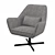 Elegant Swivel Armchair 3D model small image 2