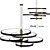 Modern Black and Gold Pendant Light 3D model small image 1