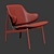 Sleek Larsen Lounge Chair 3D model small image 3