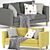 Modern Karlstad Sofa: Stylish & Comfortable 3D model small image 2