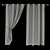 Modern Eyelet Curtain 3D model small image 3