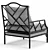 Elegant Monochrome Armchair: Eichholtz Morgan Dixon 3D model small image 2