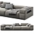 Lema BRICK LANE Sectional Sofa 3D model small image 2