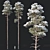 Snowy Pine Tree Set: Realistic Winter Pinus Sylvestris 3D model small image 1