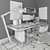 Sleek Scandinavian Workplace: Convertible, Spacious 3D model small image 3