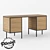 Loft-Style Audley Desk: Customizable Wood and Metal Furniture 3D model small image 1