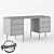 Loft-Style Audley Desk: Customizable Wood and Metal Furniture 3D model small image 2