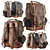 Vintage Dakota Waxed Canvas Backpack 3D model small image 1