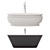 Luxury Freestanding Solid Surface Bathtub 3D model small image 1