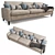 Modern 3 Seater Sofa 3D model small image 1