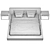 Modern RH Cloud Platform Bed & Kennan Bedside Table 3D model small image 3