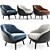 Modern Prius Armchair: Sleek Design & Comfort 3D model small image 1