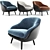 Modern Prius Armchair: Sleek Design & Comfort 3D model small image 2