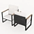 Sleek Black Welders Chair 3D model small image 3