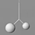 Milky Duo Chandelier V2: Elegant Illumination 3D model small image 2