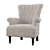 Elegant Edinburgh Wingback Chair 3D model small image 1