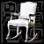 French Vintage Upholstered Rocker - Classic and Elegant 3D model small image 3