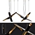 Coltrane Chandelier 2013: Elegant and Timeless Pendant Light 3D model small image 1