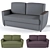 Compact Damascus Sofa: Perfect for Small Spaces 3D model small image 1