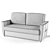 Compact Damascus Sofa: Perfect for Small Spaces 3D model small image 3