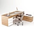 Executive Office Desk 3D model small image 1