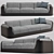 Chic Bentley Home Chorley Sofa 3D model small image 1