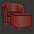 Cozy Haven Barrel Chair 3D model small image 3