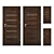 Amber Series Dark Walnut Interior Doors 3D model small image 1
