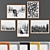 Modern Style Picture Set - 5 Frame Options 3D model small image 1