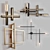 Modern Art LED Sconce Set 3D model small image 1