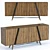 Retro Oak Sideboard - Madrid Magic 3D model small image 1