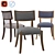 Elegant RH Classic Klismos Side Chair 3D model small image 1