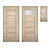 Nordic Oak Sonoma Interior Doors 3D model small image 1