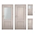 Linda Gray Oak Interior Doors 3D model small image 1