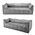 Fashionably Chic La Bambole Sofa 3D model small image 2