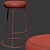 Luxury Velvet Atlantis Bar Stool 3D model small image 3