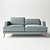 Scandinavian Style Sofa: Elegant & Spacious 3D model small image 1