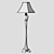 Slate Aura: Hand-Carved Copper Accented Floor Lamp 3D model small image 3